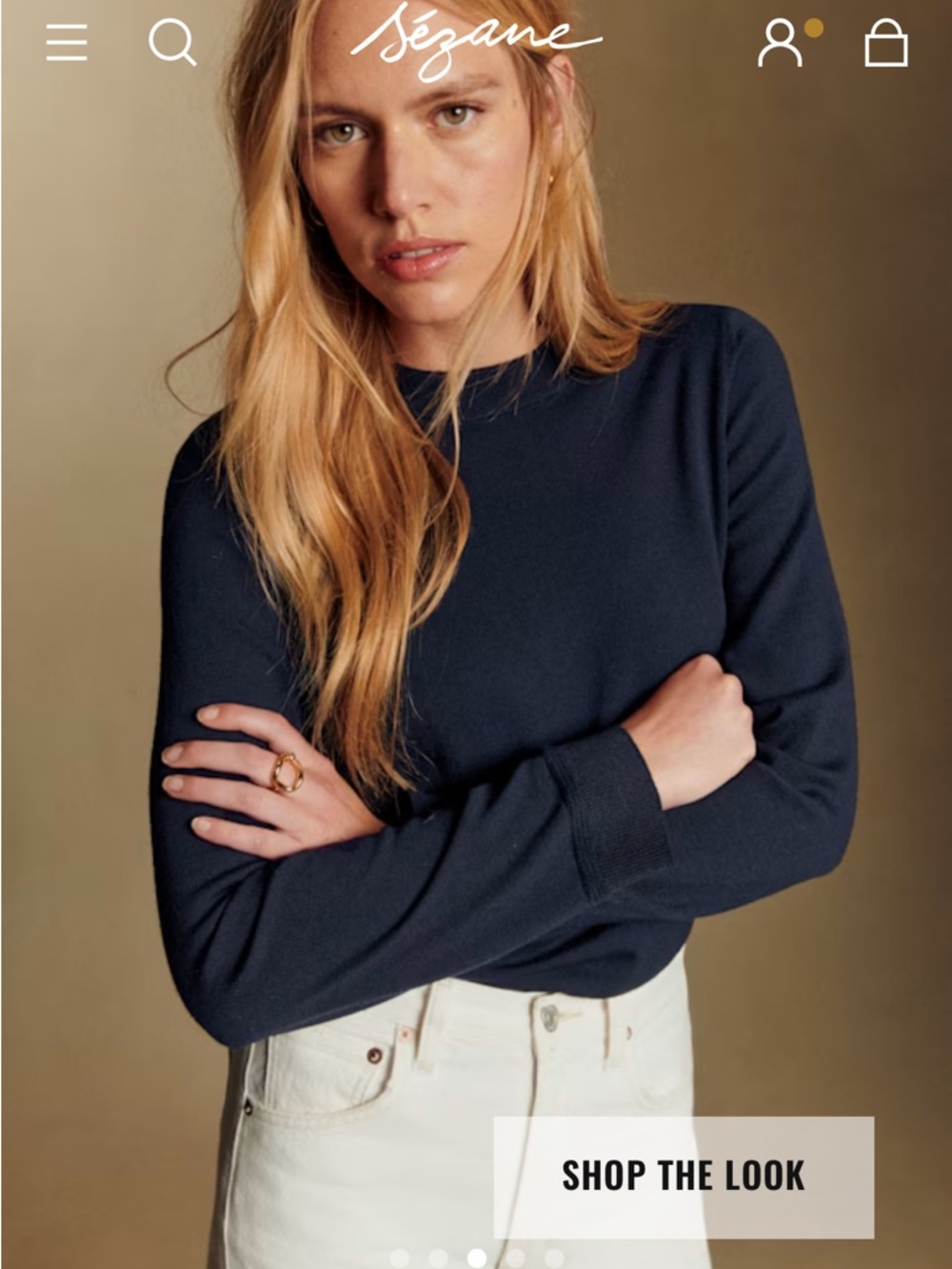 Sezane Nino Jumper in Navy
